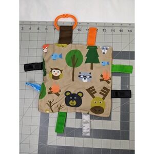Baby Jack Forest Animal Lovey Security Blanket Clip On 8 Inch